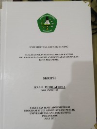 Kualitas Pelayanan pegawai di kantor Kelurahan Padang Bulan Kecamatan Senapelan Kota Pekanbaru