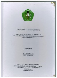 Impelementasi kebijakan pembinaan gelandangan dan pengemis di dinas sosisl kota pekanbaru