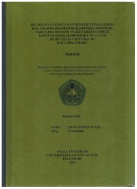 Pelaksanaan Keputusan Menteri Tenaga Kerja Dan Transmigrasi Republik Indonesia Nomor 102 Tahun 2004 Tentang Waktu Kerja Lembur Dan Upah Kerja Lembur Pada PT Catur Mitra Sentosa Di Kota Pekanbaru