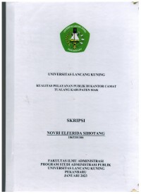 Kualitas Pelayanan Publik Di Kantor Camat Tualang Kabupaten SIAK