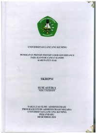 Penerapan prinsip-prinsip good governance pada Kantor Camat Kandis Kabupaten Siak