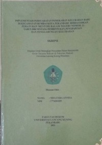 Implementasi persyaratan pemekaran kelurahan baru dikecamatan rumbai kota pekanbaru berdasarkan peraturan menteri dalam negeri nomor 31 tahun 2006 tentang pembentukan, penghapusan dan penggabungan kelurahan