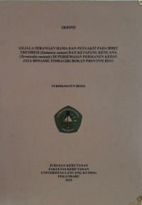 Gejala serangan hama dan penyakit pada bibit trembesi (samanea saman) dan ketapang kencana (termanalia mantaly)di persamaian permanen Kepau Jaya BPDASHL Indragiri Rokan Provinsi Riau