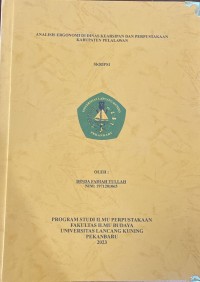 Analisis Ergonomi di dinas Kearsipan dan Perpustakaan Kabupaten Pelalawan