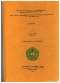 Analisis Efektivitas Pelatihan Tenaga Kerja Pada BLK Provinsi Riau