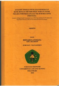 Analisis Tingkat Penilaian Kesehatan Bank Dengan Metode RGEC Pada PT Bank Negara Indonesia (Persero) TbkDi Bursa Efek Indonesia
