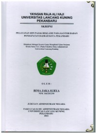 Pelayanan Izin Pajak Reklame Pada Kantor Badan Pendapatan Daerah Kota Pekanbaru