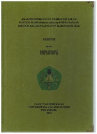 Analisis Pendapatan Usaha Tani Salak Pondoh Madu (Salacca zalacca) di Desa Banjar Seminai Kecamatan Dayun Kabupaten Siak