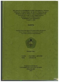 Pelaksanaan Pemberian Hak Narapidana Tindak Pidana Narkotika Di Kota Pekanbaru Berdasarkan Peraturan Pemerintah Nomor 99 Tahun 2012 Perubahan Kedua Atas Peraturan Pemerintah Nomor 32 Tahun 1999