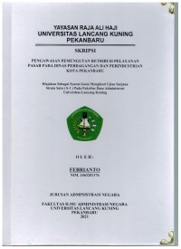 Image of Pengawasan Pemungutan Retribusi Pelayanan Pasart Pada Dinas Perdagangan Dan Perindustrian Kota Pekanbaru