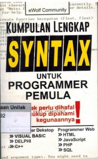 Kumpulan lengkap syntax untuk programmer pemula