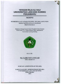 Pemberdayaan Aparatur Sipil Negara (ASN) Pada Badan Kepegawaian Daerah Provinsi Riau