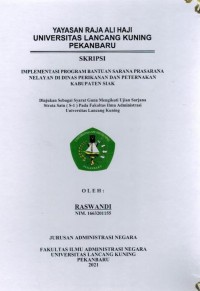 Implentasi Program Bantuan Sarana Prasarana Nelayan DI Dinas Perikanan Dan Peternakan Kabupaten Siak