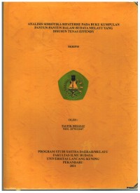 Image of Analisis Simiotika Rifaterre Pada Buku Kumpulan Pantun-Pantun Dalam Budaya Melayu Yang Disusun Tenas Effendy