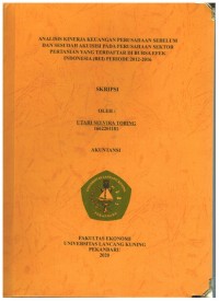 Analisis Kinerja Keuangan Perusahaan Sebelum Dan Sesudah Akuisisi Pada Pada Perusahaan Sektor Pertanian Yang Terdaftar di Bursa EfekIndonesia  (BEI) Periode 2012-2016