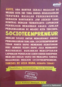 Socioteenpreneur: pendidikan kewirausahaan sosial spiritual