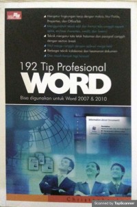 192 TIP PROFESIONAL WORD : Bisa digunakan untuk word 2007 & 2010