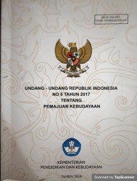 UNDANG-UNDANG REPUBLIK INDONESIA NO 5 TAHUN 2017 TENTANG PEMAJUAN KEBUDAYAAN
