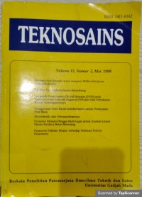 Teknosains : vol.12 no.2 Mei 1999
