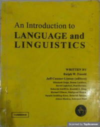 An introduction language and linguistcs