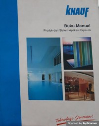 Buku manual produk dan sistem aplikasi gipsum