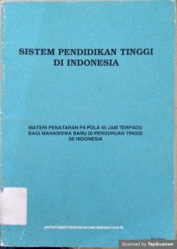 Sistem pendidikan tinggi di indonesia