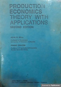 Production Economics Theory With Application