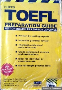 Cliffs toefl preparation guide test of english as a foreign language