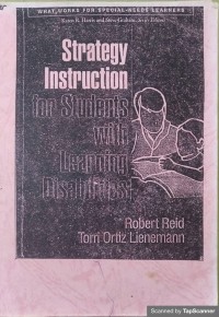 Strategy instruction for studenswith learning disabilities