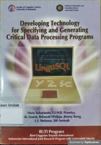 DEVELOPING TECHNOLOGY FOR SPECIFYING AND GENERATING CRITICAL DATA PRCESSING PROGRAMS
