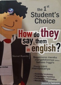 The 1st Student's Choice How Do They Say Them In English?