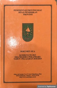 Dokumen DUA Kurikulum 2013 SMA NEGERI 4 Pekanbaru Tahun Pelajaran 2018/2019