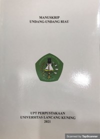 Manuskrip Undang - undang Riau