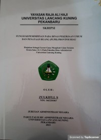 Fungsi kepemimpinan pada Dinas Pekerjaan Umum dan Penataan Ruang (PUPR) Provinsi Riau