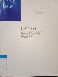 Reference : Lotus 1-2-3 for DOS