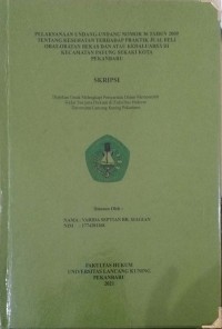 Pelaksanaan undang-undang nomor 36 tahun 2009 tentang kesehatan terhadap praktik jual beli obat-obatan berkas dan atau kedaluarsa di kecamatan payung sekaki kota pekanbaru