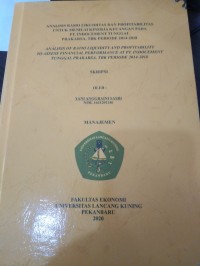 Analisis Rasio Likuiditas dan Profitabilitas untuk Menilai Kinerja Keuangan pada PT. Indocement Tunggal Prakasa, TBK Periode 2014-2018