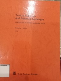 Textual criticism and editorial technique
