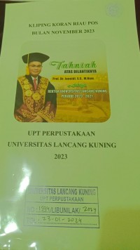 Kliping Koran Riau Pos Bulan November 2023