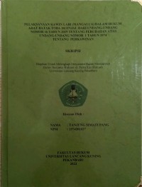 Pelaksanaan kawin lari (mangalua) dalam hukum adat batak toba di tinjau dari uu no 16 tahun 2019 tengtang perubahan atas uu no 1 tahun 1974 tentang perkawinan