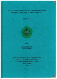 Image of Rancang Bangun Sistem Material Requirement Planning  (MRP)Pada PT. Jingga Perkasa