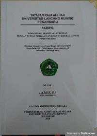 Koordinasi sekretariat dewan dengan DPRD Prov. Riau