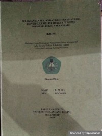 Pelaksanaan perjanjian kemitraan antara driver ojek online dengan pt gojek indonesia di kota pekanbaru