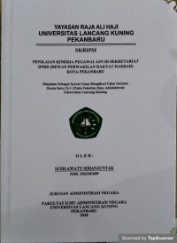 Penilaian kinerja pegawai asn di sekretariat dprd (dewan perwakilan rakyat daerah) kota pekanbaru